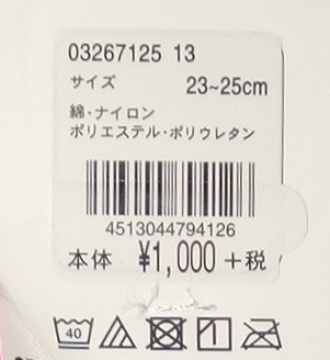 （レディース・ソックス・新品）Calvin Klein カルバンクライン NAIGAI ロゴ刺 綿混 ソックス 23～25㎝ 白ピンク格子柄 ￥1,000＋税_画像2