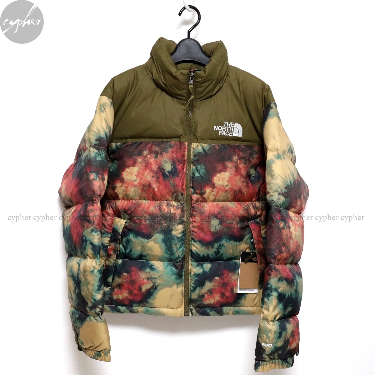 M 新品 22AW THE NORTH FACE M PRINT NUPTSE JACKET ノースフェイス 1996 レトロ 700 ヌプシ ダウン ジャケット プリント タイダイ 総柄