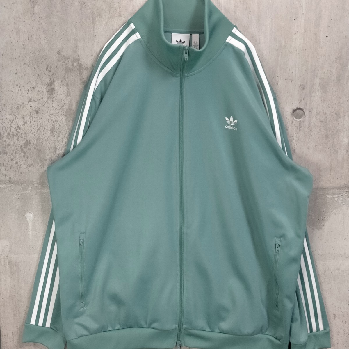 激レア 7XL くすみグリーン adidas アディダス トラックジャケット 緑-