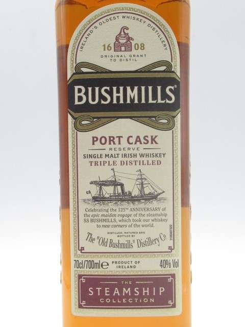  bush Mill z steam sip collection port casque single malt 40 times 700ml