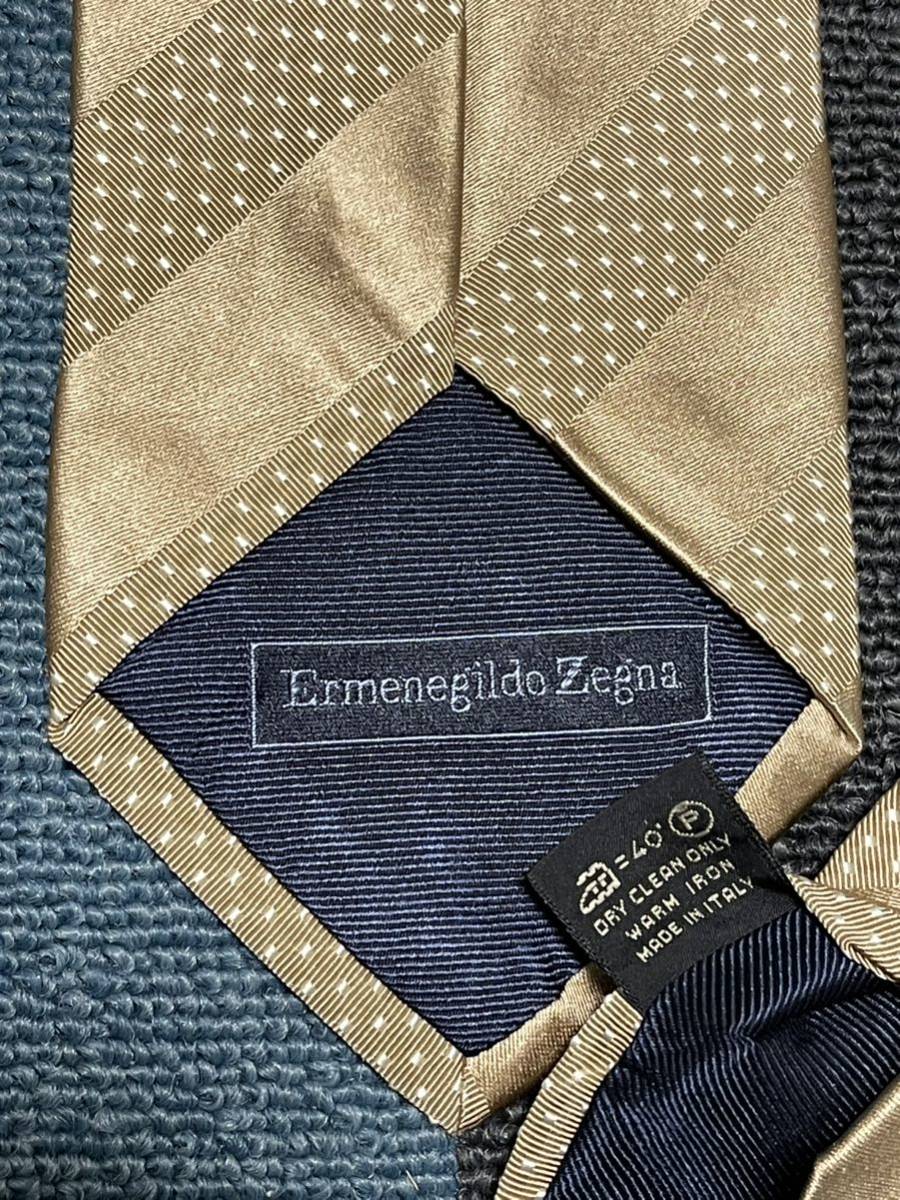 美品 ″Ermenegildo Zegna″ エルメネジルドゼニア ストライプ ブランドネクタイ 303180_画像3