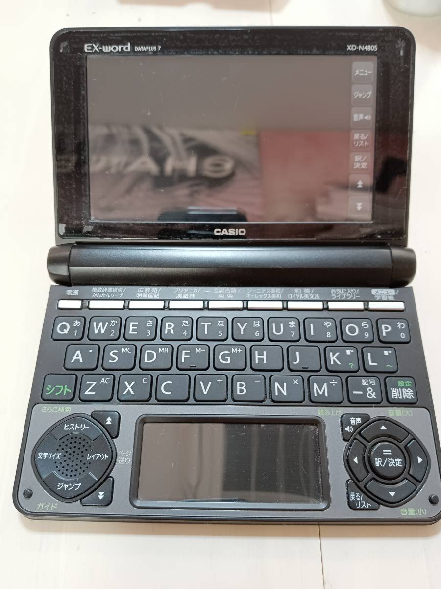 【動作確認済】カシオ CASIO 電子辞書 EX-word XD-N4805 DATAPLUS7 ブラック 高校生モデル タッチペン付属_画像3