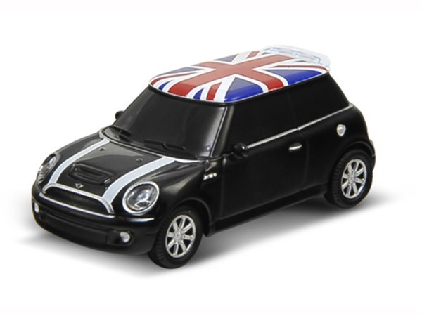 オートドライブ 650374 車型 USBメモリ 16GB ミニクーパー UKフラッグ ブラック Mini Cooper Black UK USB ライセンス 送料無料の画像1