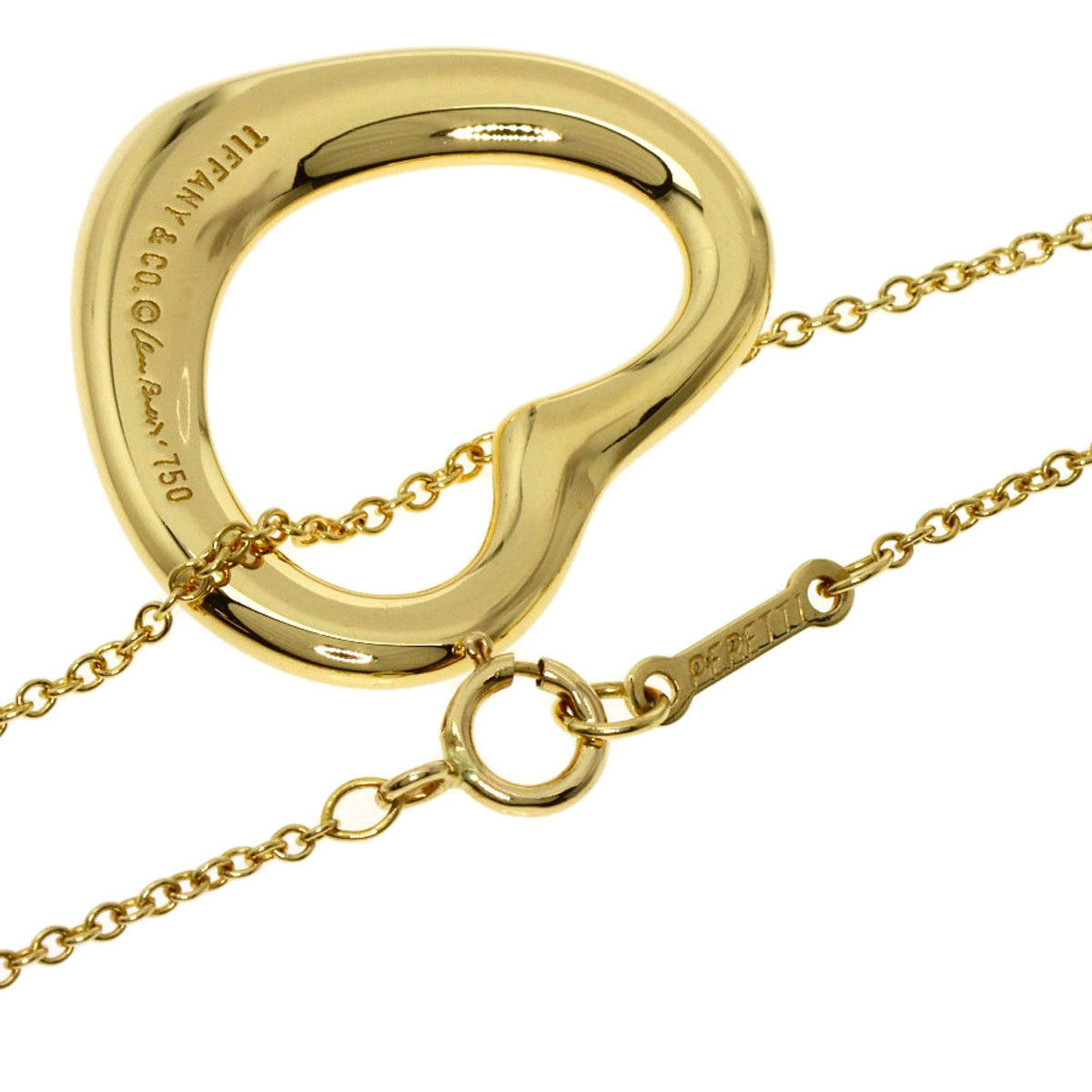 TIFFANY&Co. ティファニー オープンハート ミディアム ネックレス K18