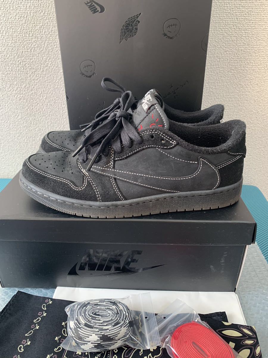 りです 1円スタートTravis Scott × Nike Air Jordan 1 Low OG Black