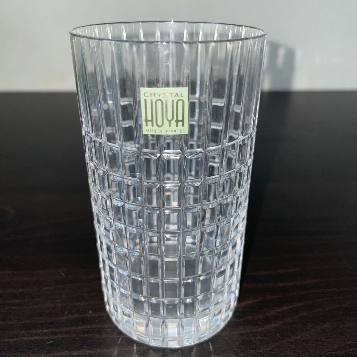  быстрое решение! не использовался #HOYA crystal высококлассный высокий стеклянный стакан 3 шт. комплект # порез . стакан долгое время сохранение товар 