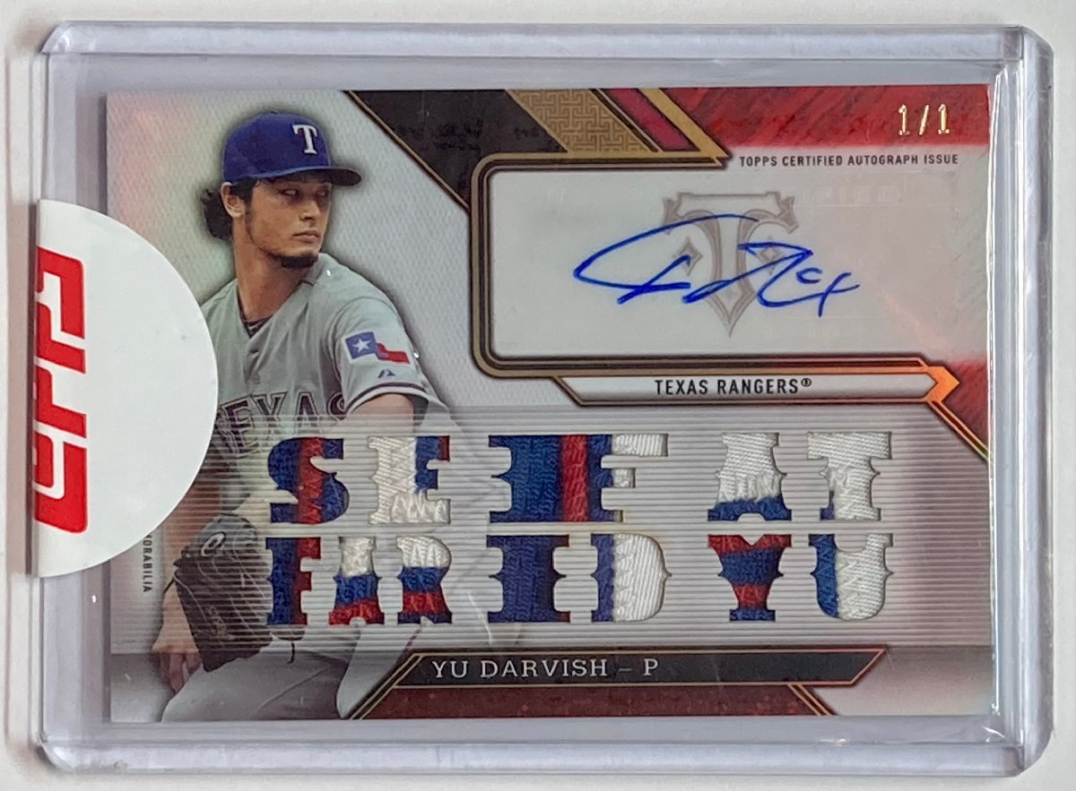 その他サービス | 福利厚生 Topps 2016 【激レア!1/1枚限定】ダルビッシュ有直筆サイン実使用パッチ Triple Auto Patch Game-used Threads Topps