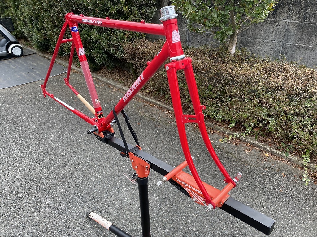 NISHIKI ニシキスーパーペース キャンパス クロモリ フレーム 赤 NISHIKI ニシキスーパーペース キャンパス クロモリ フレーム 赤