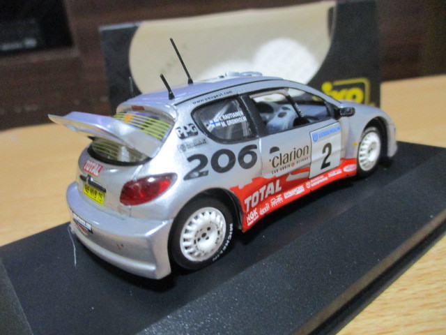 イクソ iXO　 1/43 「 プジョ－206 WRC 」 #2　スウェーデンラリー 2002ｙ 優勝車 ・送料 400円（レターパック発送） _画像7
