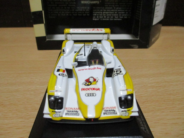 ミニチャンプス 1/43 「 アウディR8 PROCEUR 」 #25 2003ｙ スパ・フランルシャン1000㎞ 優勝車 ・送料 400円（レターパック発送） 難あり_画像4