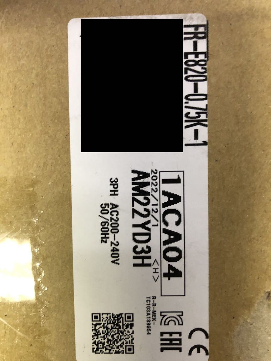 については 新品未使用 三菱電機インバーター FR-E820-0.75K-1(送料