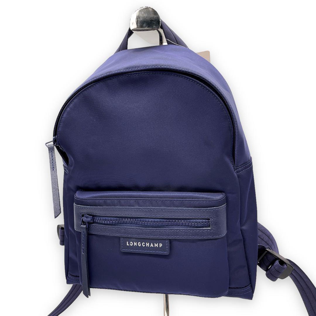  unused beautiful goods LONGCHAMP Long Champ navy blue color navy rucksack Day Pack commuting going to school stylish fashion . recommendation 