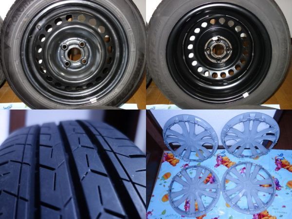 【2021年製バリ溝/直接受渡し可】ホンダ フィットe:HEV HOME 純正ホイール &タイヤ 185/60R15 4本セット　_タイヤ②