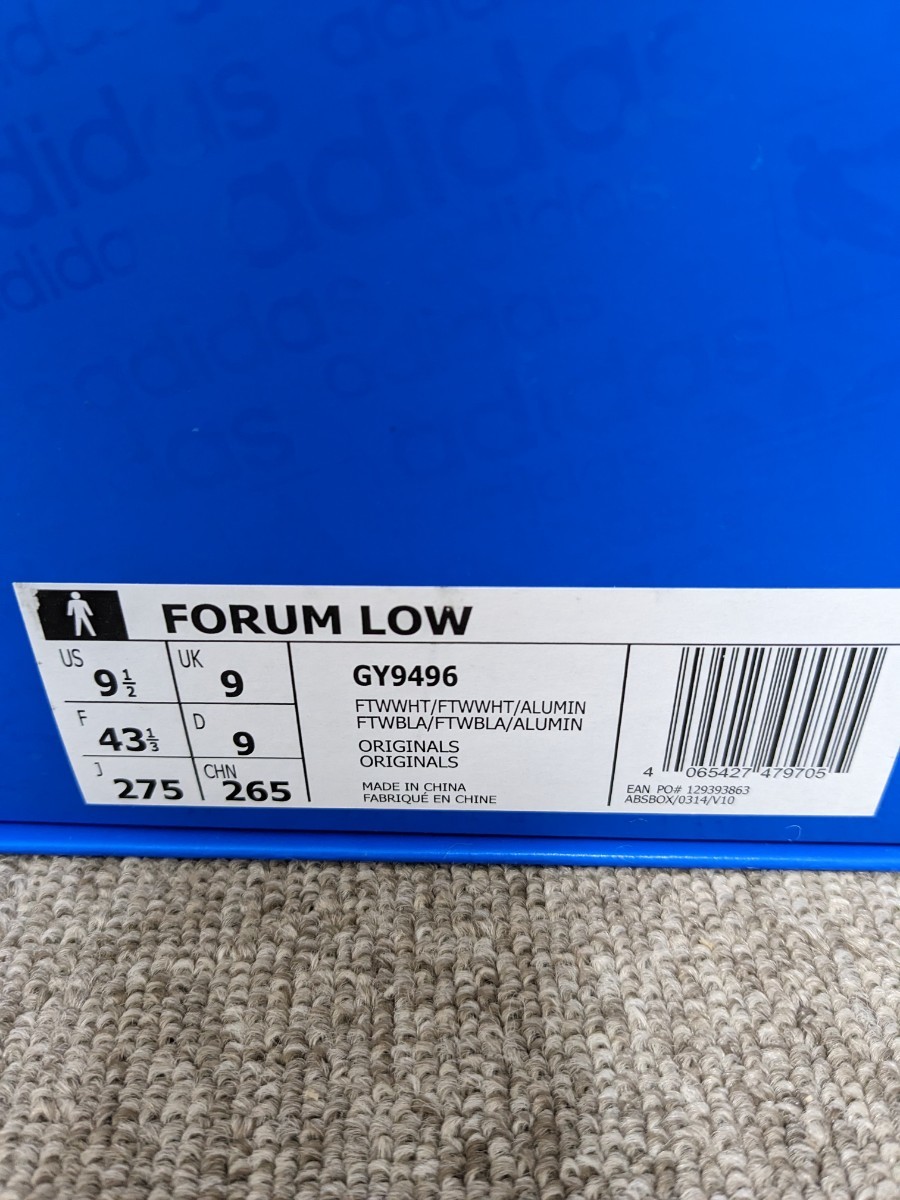 adidas FORUM LOW GY9496 アディダス　フォーラム ロー アディダスオリジナルス　27.5cm 替えバンド付　送料無料