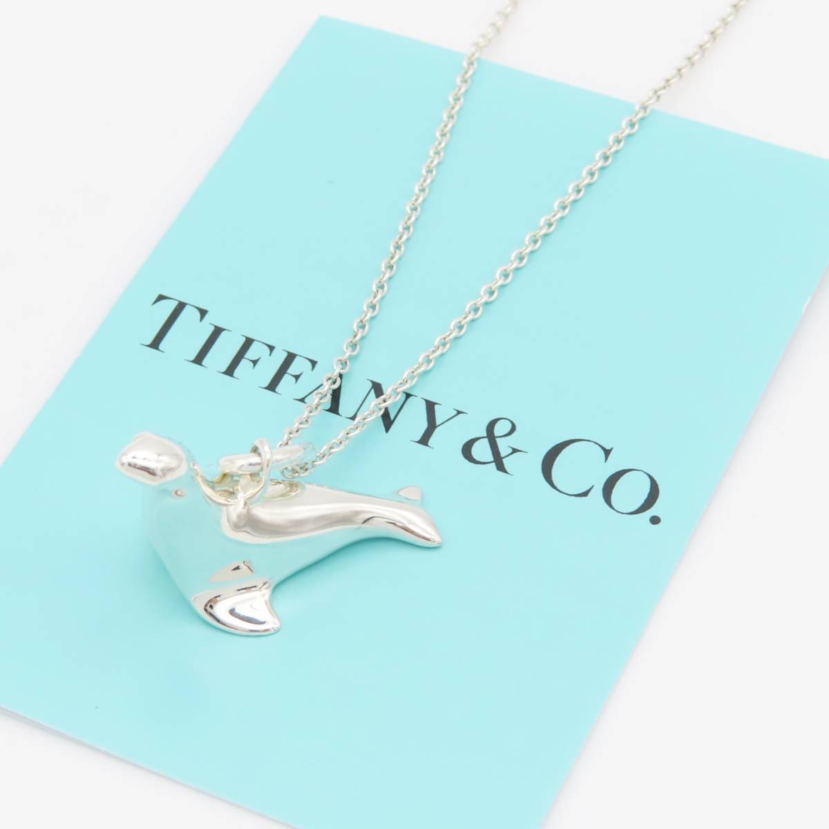 【送料無料】極希少 美品 Tiffany&Co. ティファニー オットセイ シルバー ネックレス STERLING SV925 アザラシ 動物 アシカ MK6