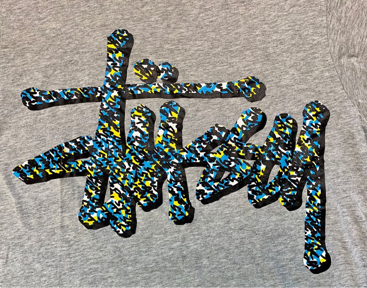 STUSSY ステューシー ビックロゴ Tシャツ グレー S