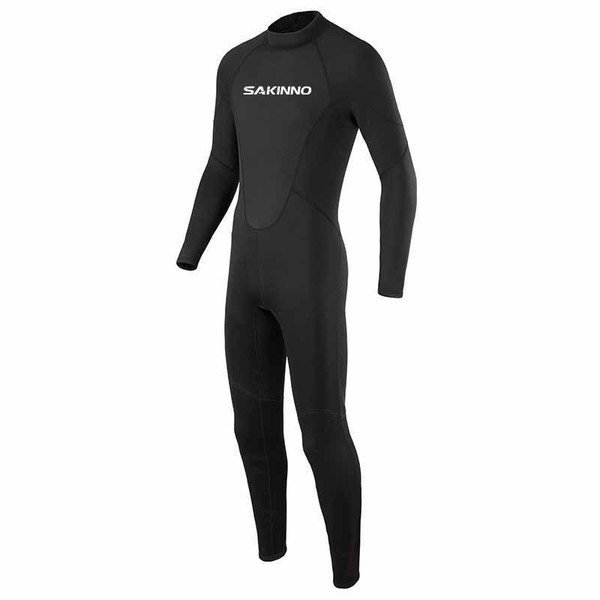 M ブラック フルスーツ ウェットスーツ メンズ 2mm 長袖 水着 防寒 保温 ネオプレーン ダイビング バックジップ仕様 マリンスポーツ