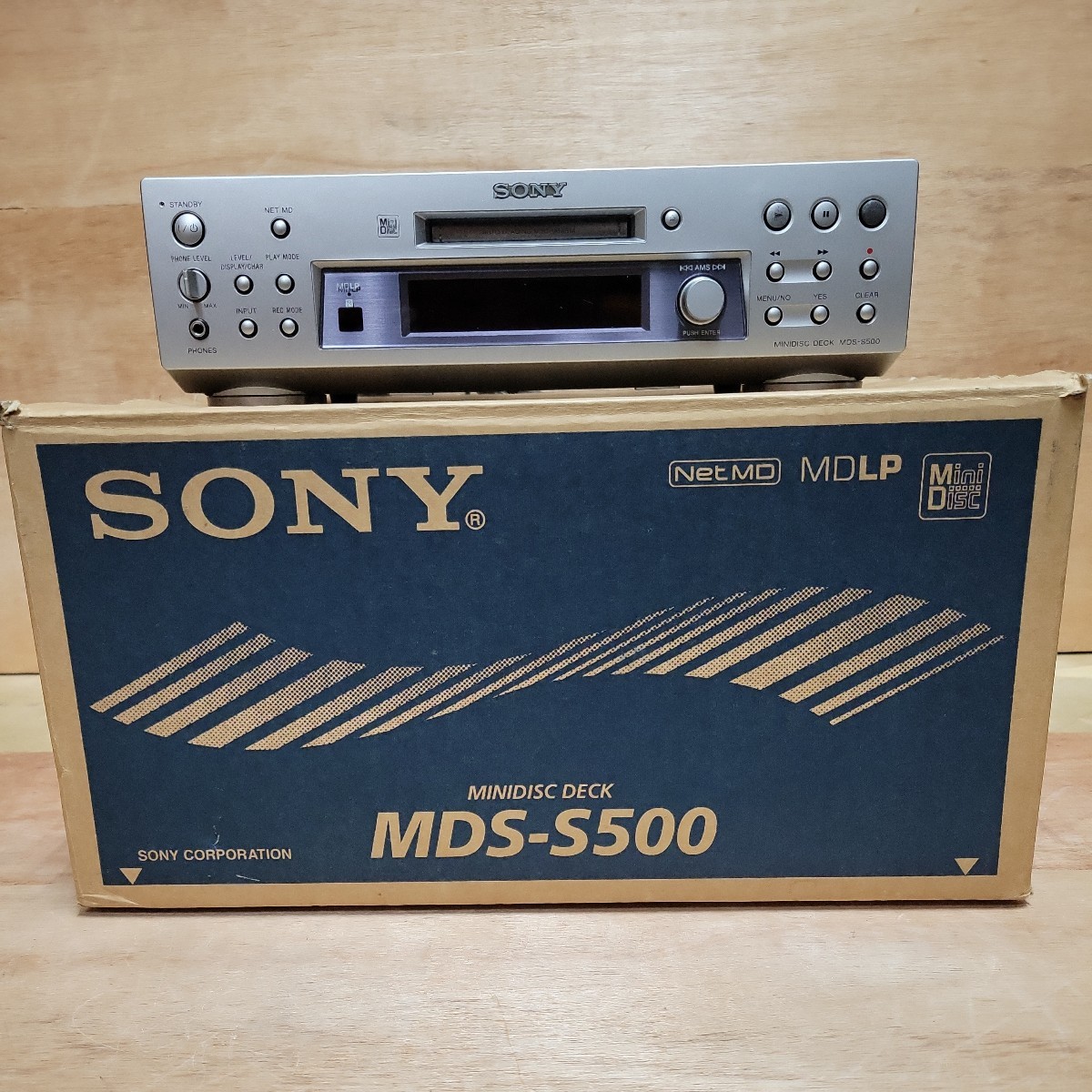 D SONY MDS-S500 ソニー MDデッキ ミニディスクデッキ 元箱 箱付き_画像1