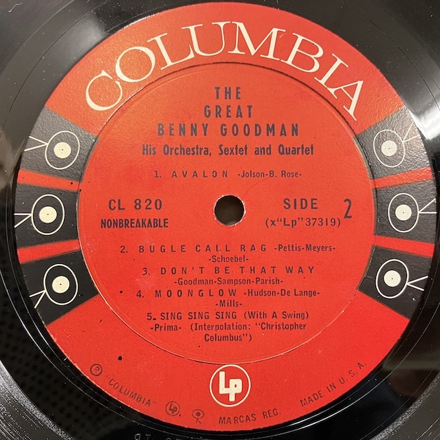 ●即決LP Benny Goodman / the Great cl820 j36146 米オリジナル、6eye Dg Mono ベニー・グッドマン_画像2