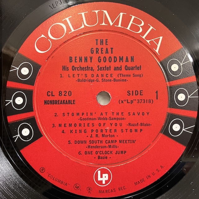 ●即決LP Benny Goodman / the Great cl820 j36146 米オリジナル、6eye Dg Mono ベニー・グッドマン_画像3