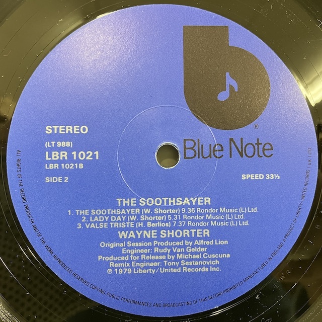 ●即決LP Wayne Shorter / the Soothsayer j36207 当時の英盤、スタンパーは英国独自の物です ウェイン・ショーター_画像2