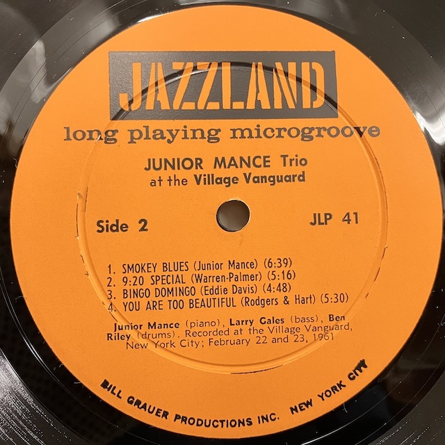 ●即決LP Junior Mance / at the Village Vanguard j36262 米オリジナル、大オレンジDg Mono ジュニア・マンス ●即決LP Junior Mance / at the Village Vanguard j36262 米オリジナル、大オレンジDg Mono ジュニア・マンス