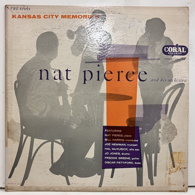 ●即決LP Nat Pierce / Kansas City Memories j36362 米オリジナル Dg Mono フラット ナット・ピアース _画像1