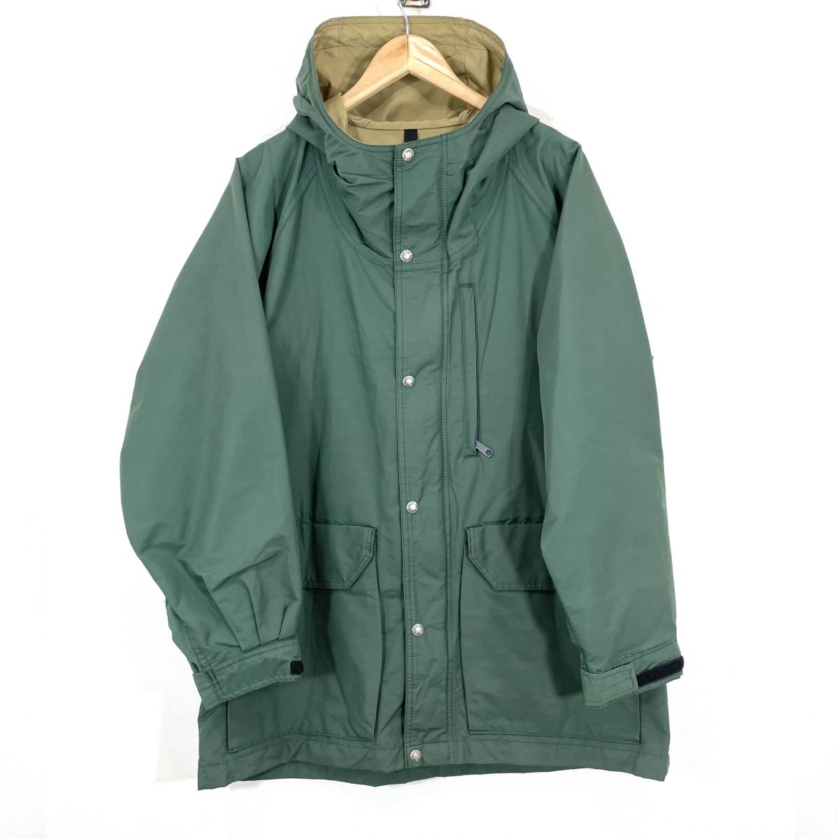 【80's】THE NORTH FACE 茶タグ マウンテンパーカー グリーン L USA製 ジャケット 緑 ザノースフェイス ナイロン