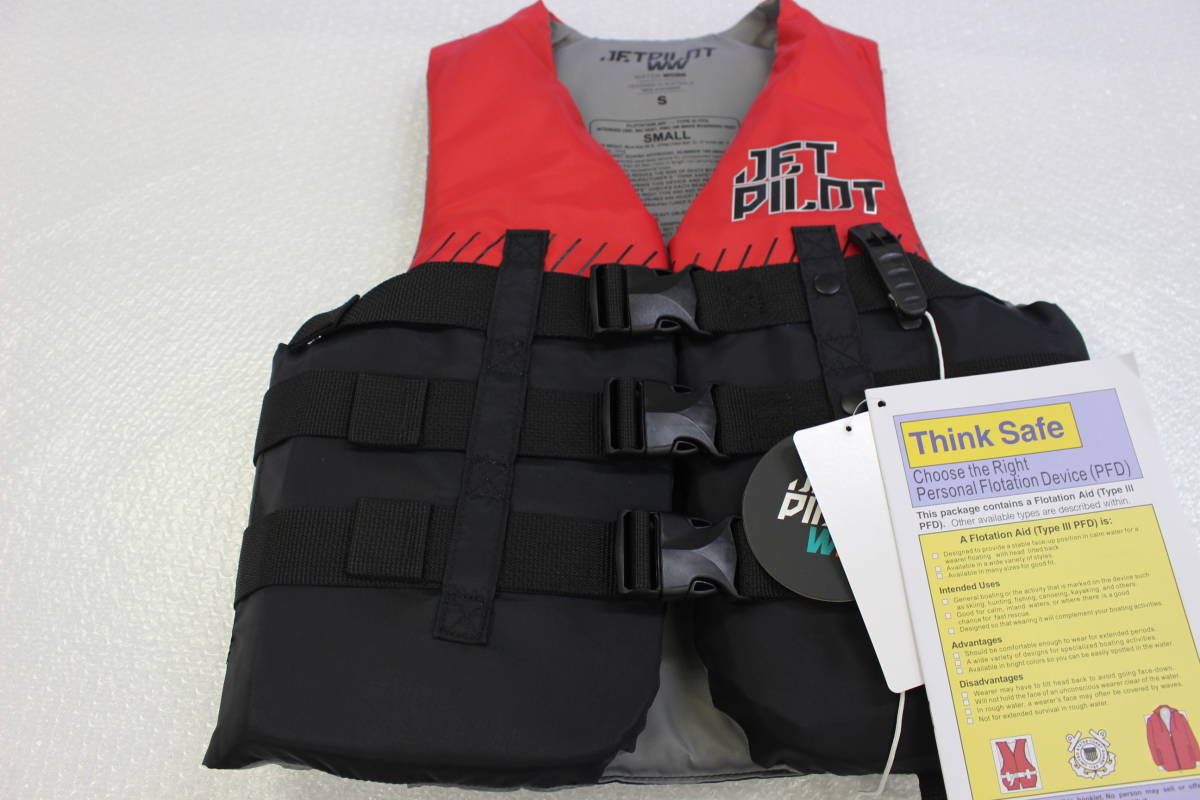 絶品】 ☆JETPILOT STRIKE 3バックル ナイロンCGAベスト レッド S