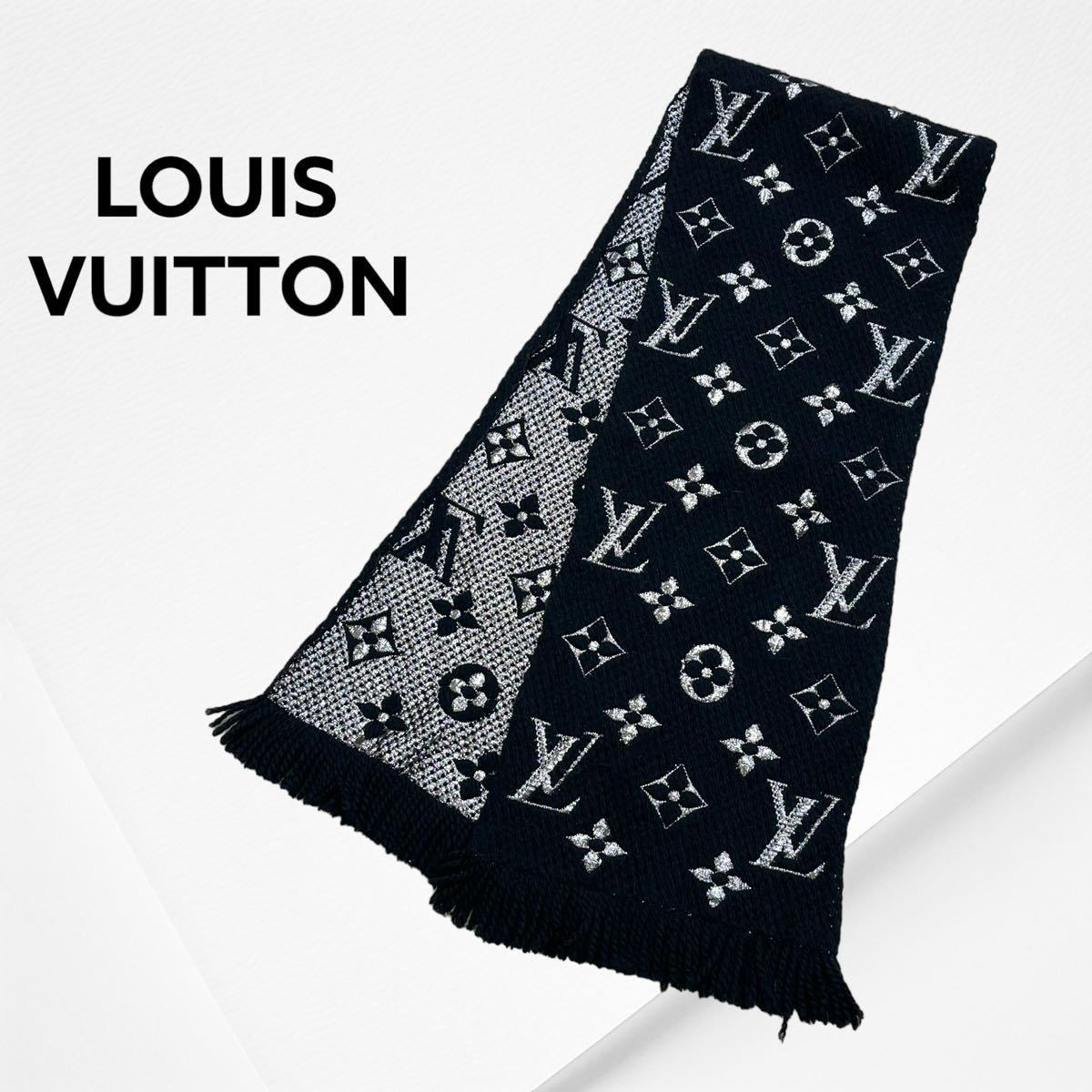 高級 LOUIS VUITTON ルイヴィトン エシャルプ・ロゴマニア シャイン