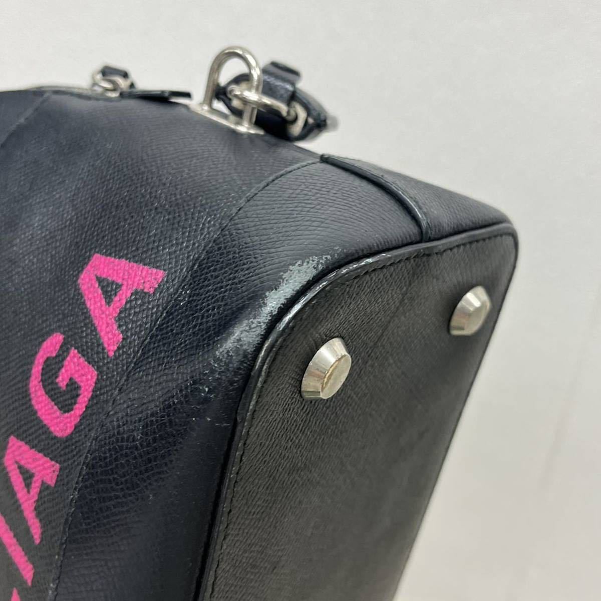 購入証明書付き BALENCIAGA バレンシアガ ヴィル トップハンドル ロゴ 2way ショルダーバッグ 518873 00TA3