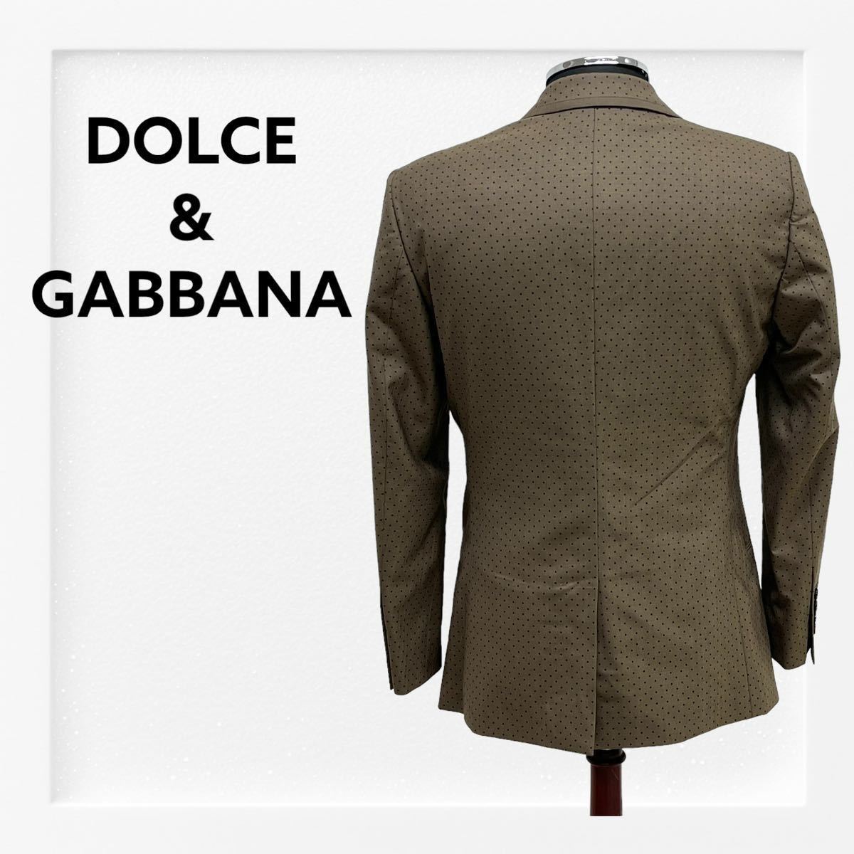 DOLCE&GABBANA ドルチェ&ガッバーナ ウール混 ドット柄 ストレッチ