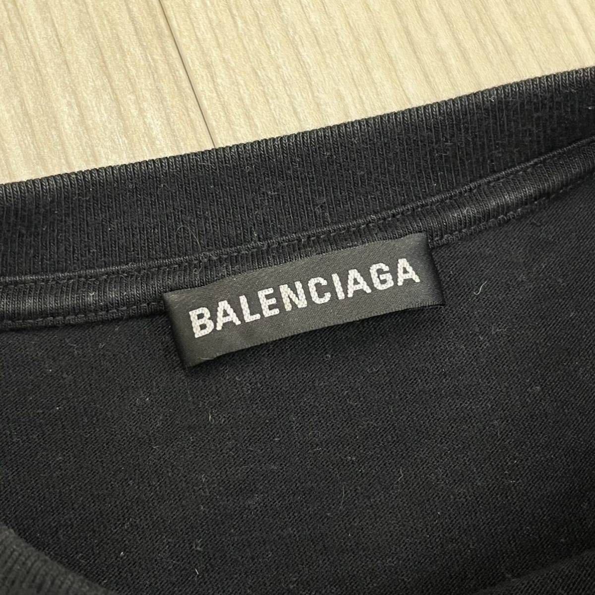 BALENCIAGA バレンシアガ 20SS REAL BALENCIAGA リアルバレンシアガ プリント クルーネック 半袖 Tシャツ メンズ 620969 TIVA1