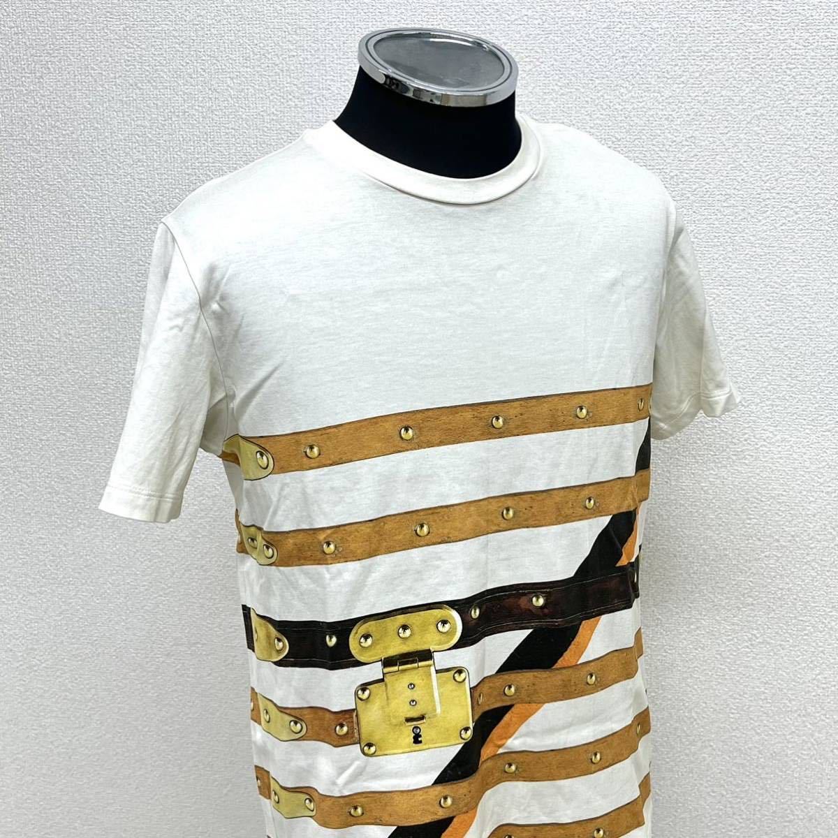 高級 LOUIS VUITTON ルイヴィトン 18AW ポップアップストア限定 トランクプリント 半袖 Tシャツ レディース FFTS79IRG_画像3