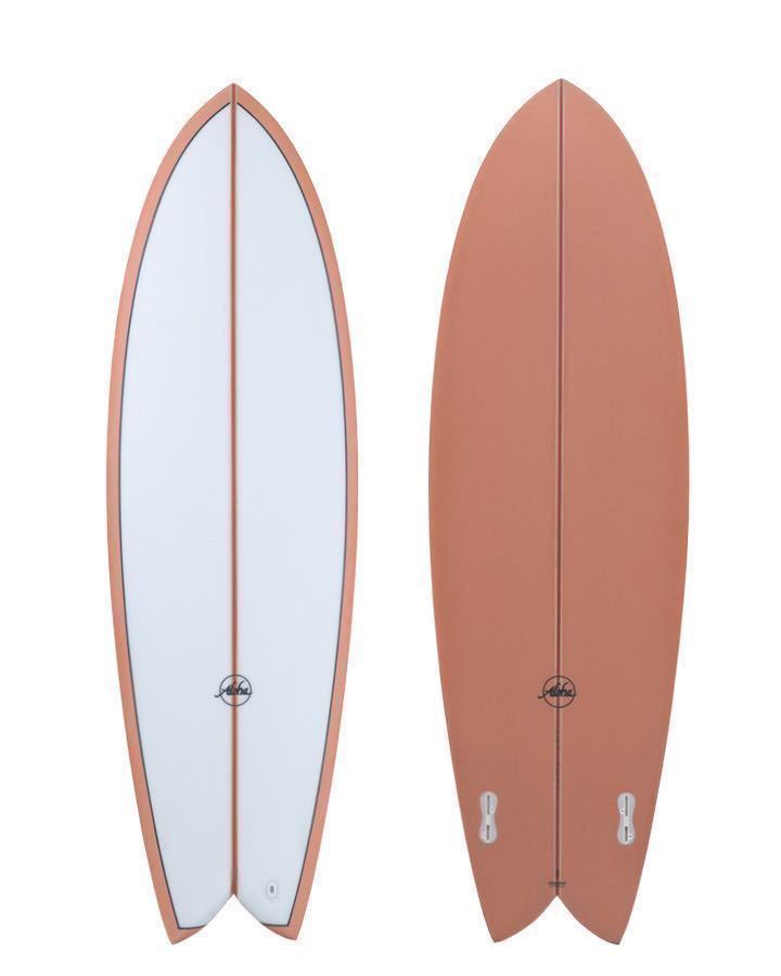 在庫処分スーパーセール 新品 未使用 大特価 2022モデル ALOHA SURFBOARDS KEEL TWIN PU CORAL 5’9” 33.09L FCS2