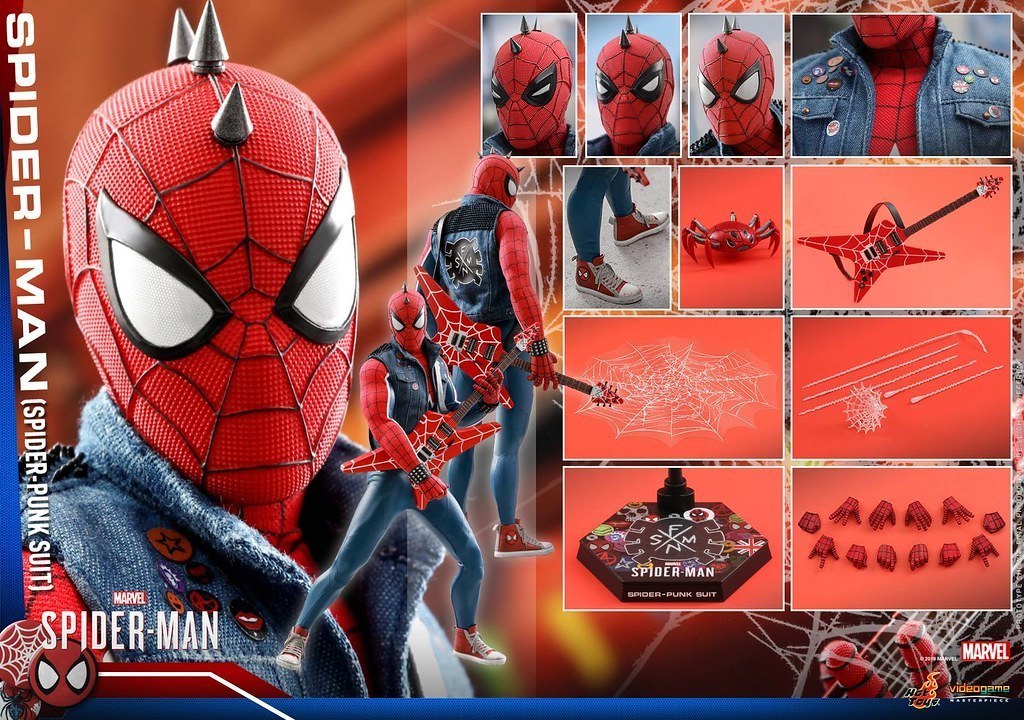 VGM32 ホットトイズ 1/6 Marvel's Spider-Man スパイダーマン (スパイダー・パンク・スーツ版) Spider-Man Spider-Punk Suit Version_画像1