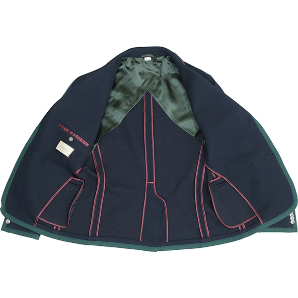 7521 美品 グッチ テーラードジャケット メンズ #50 Lサイズ ウール