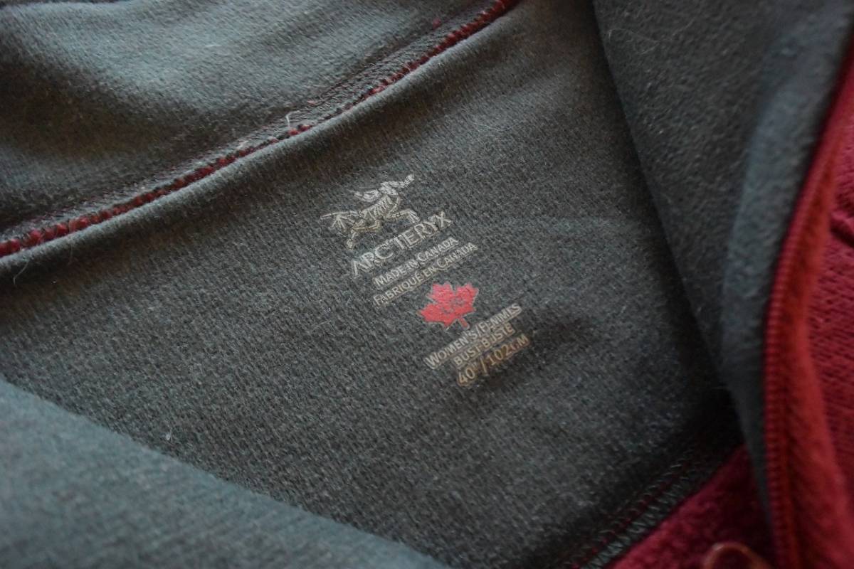 USA б/у одежда Arc'teryx ARCTERYX бойцовая рыбка - свитер половина Zip тянуть over женский L размер Canada производства POLARTEC уличный J2318