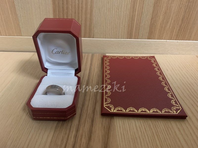 カルティエ Cartier ラブリング 指輪 ♯50 10号 750 K18 ホワイトゴールド 約7g