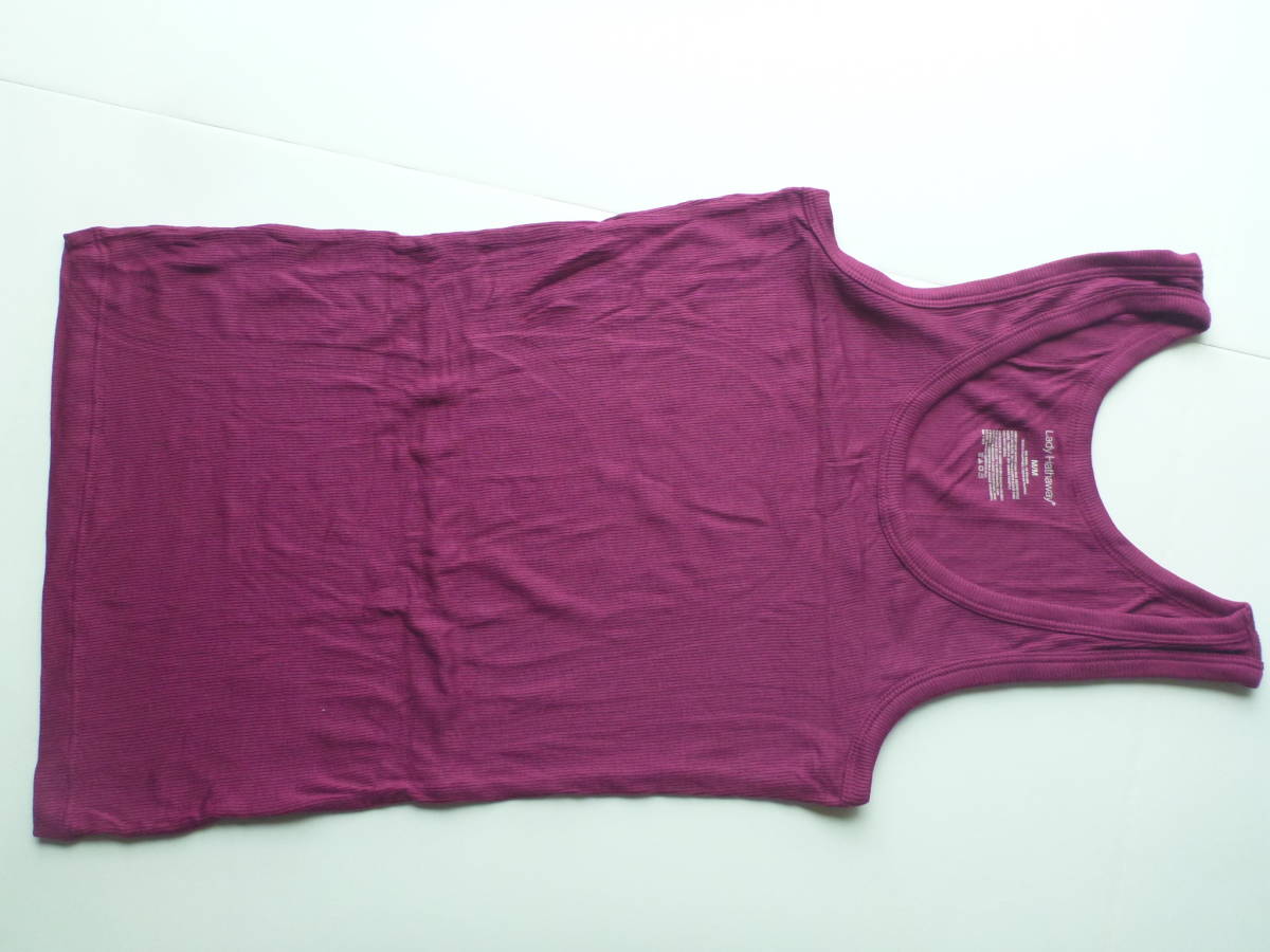  new goods HATHAWAY is sa way * purple hand ... is good feeling of quality stretch tank top M
