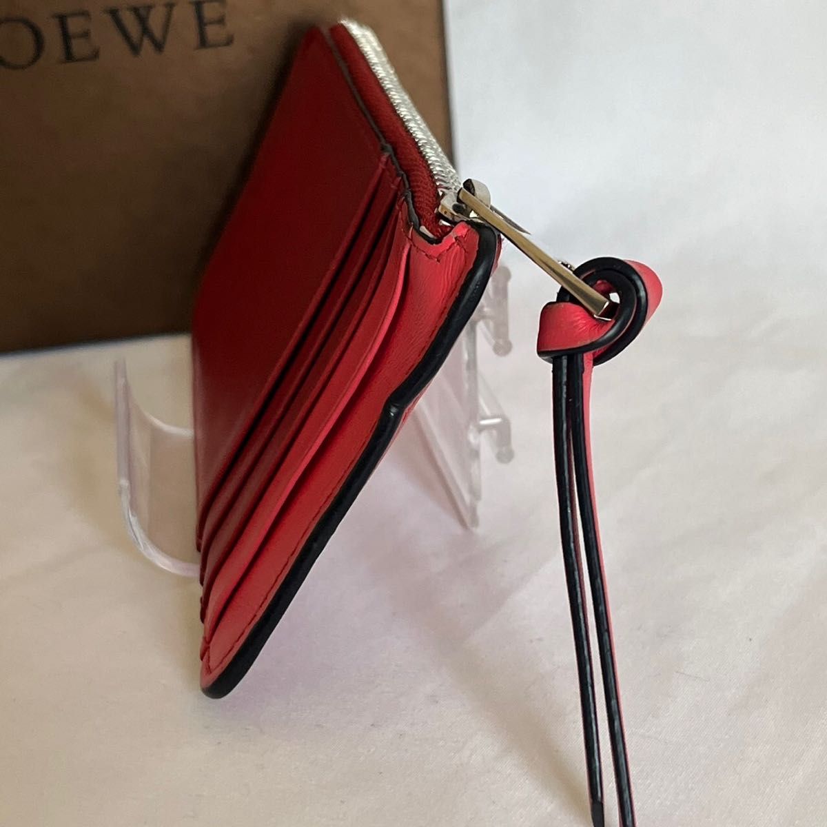 【レア　日本未入荷】ロエベ　LOEWE バイカラー　コインケース　カードホルダー ラウンドファスナー　レザー　 ミニウォレット