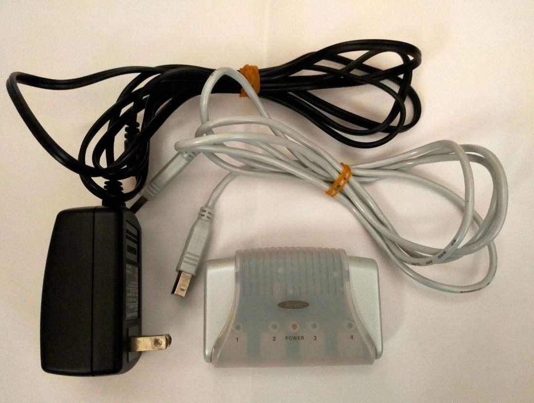 USB４ポートハブ ACアダプター付き USB1.1 Arvel エーベル 動作確認済 送料無料 匿名配送