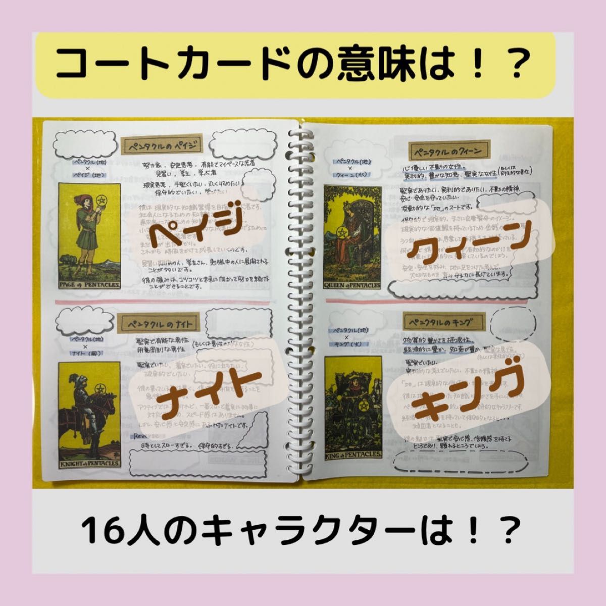 タロットジャーナル（書き込んで作る学習用ノート）テキスト 解説 独学 J-106