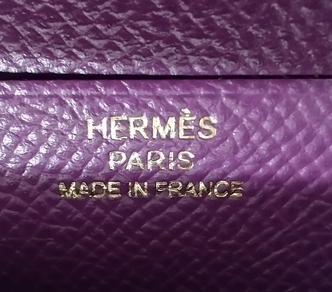 ★今年のカラー★男性にもおススメ！HERMES エルメス ベアンスフレ Y番 長財布 インディゴローズ パープルヴォーエプソン レディースメンズ_画像6