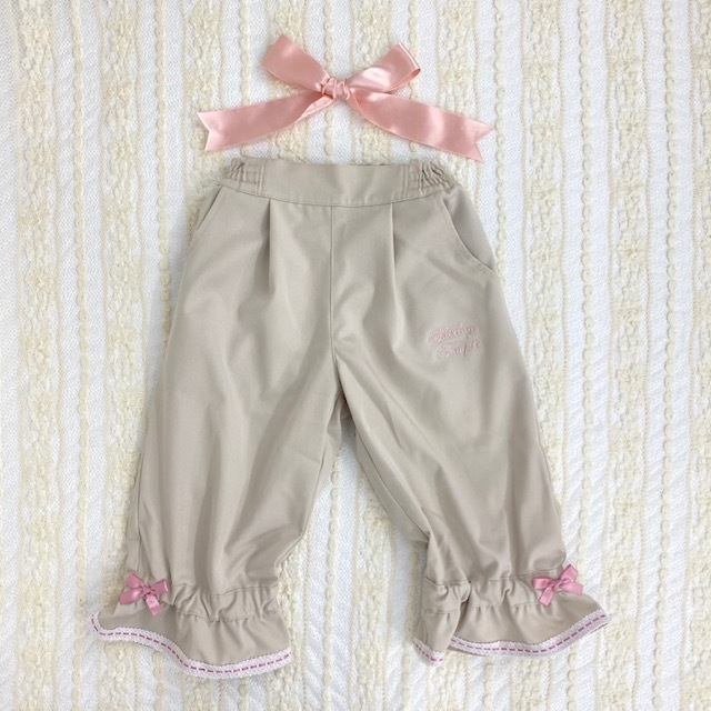 ◆シャーリーテンプル◆はしごレース付きパンツ◆アイボリー◆100◆USED◆美品◆ズボン◆ShirleyTemple◆_画像2