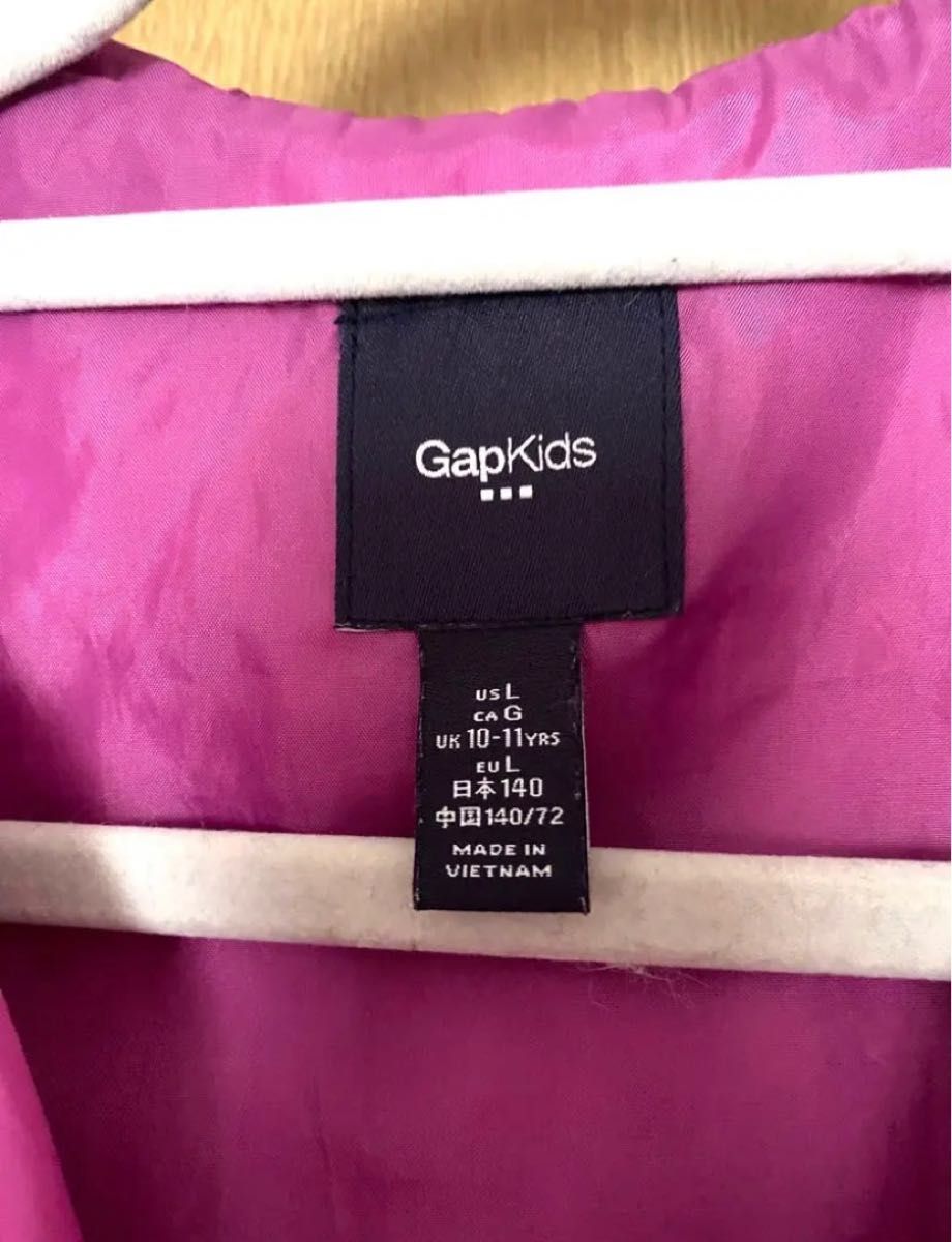 GAPkids ナイロンパーカー　ジャンパー　薄手アウター　ピンク　140cm