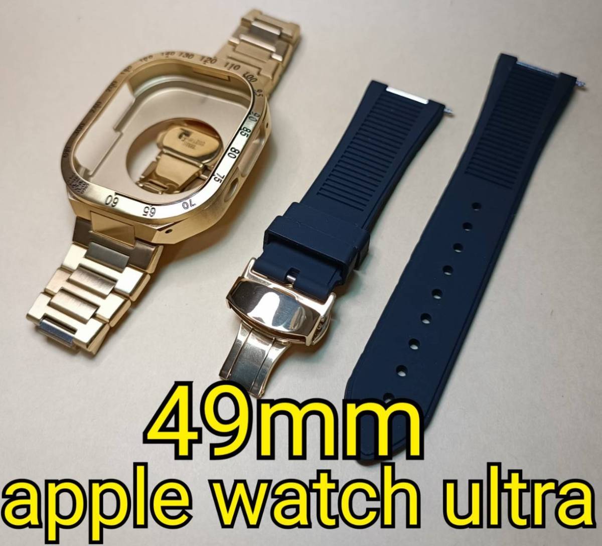  gold set 49mm apple watch ultra Apple watch Ultra case metal stainless steel custom golden concept Golden concept 