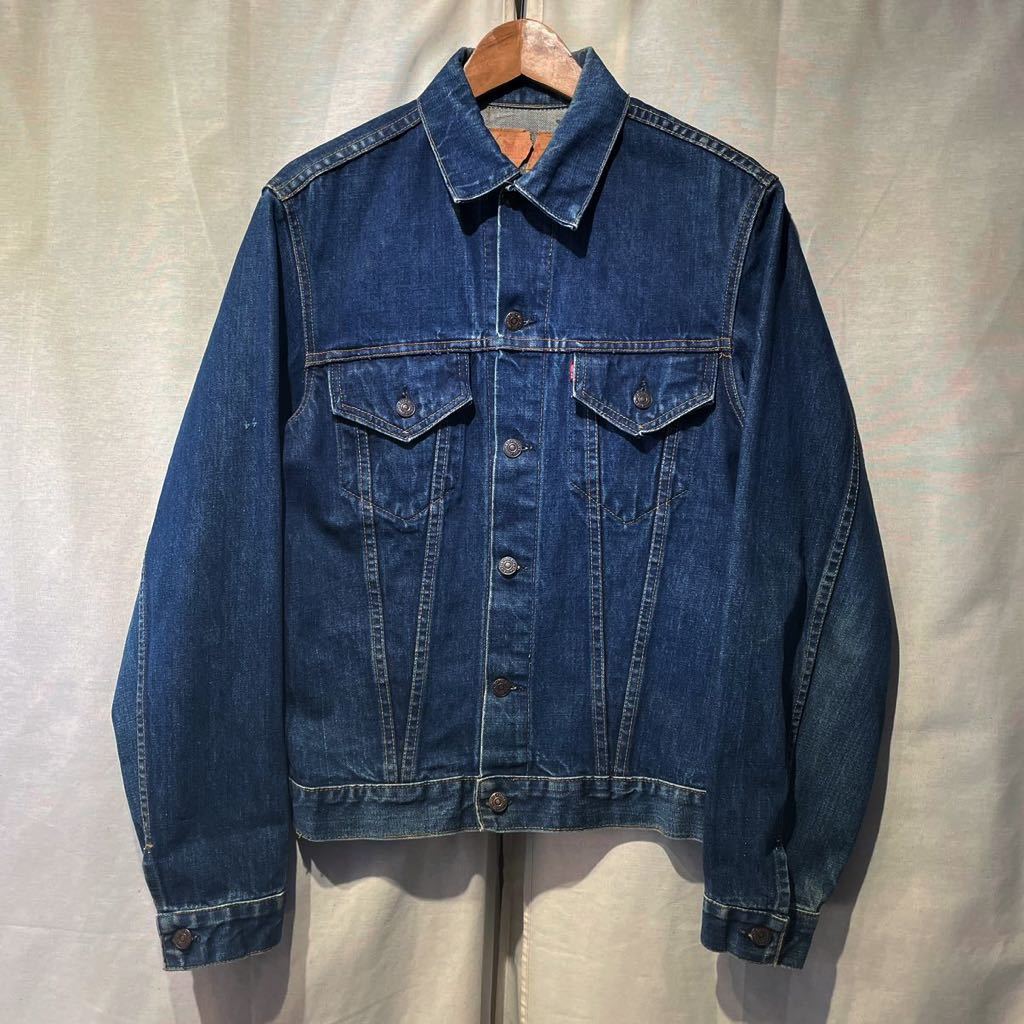 希少! 60s Levi's 71205 BIG E デニムジャケット 40 イエローステッチ