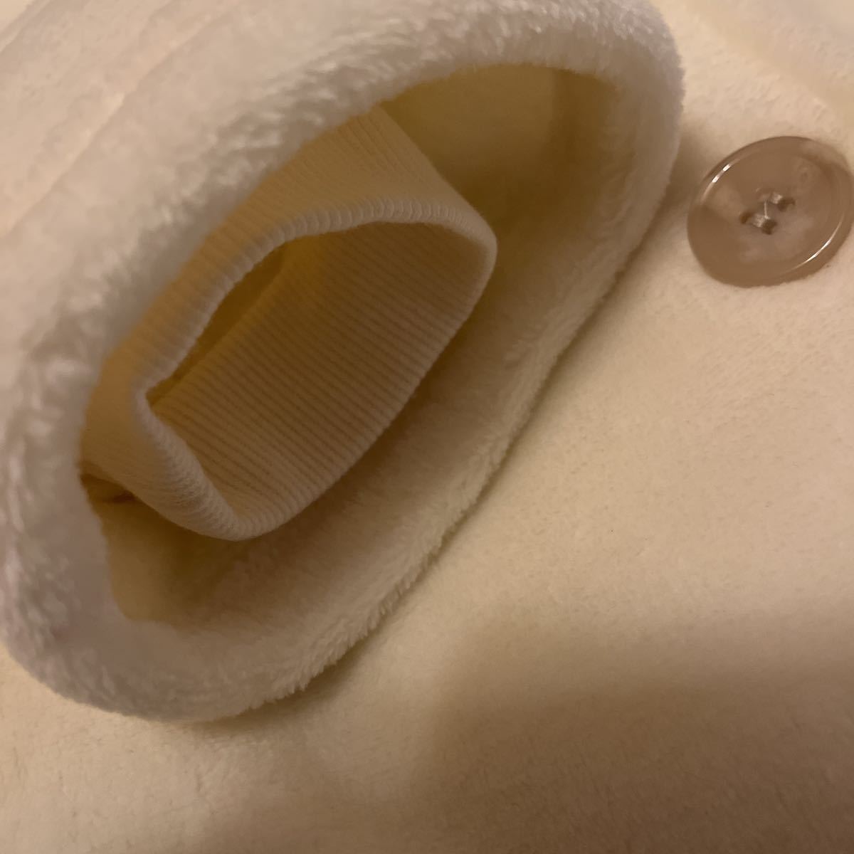 ◆新品◆mofua モフア着る毛布フード付きマイクロファイバーガウン　フード付き　レディスF　生成_画像3