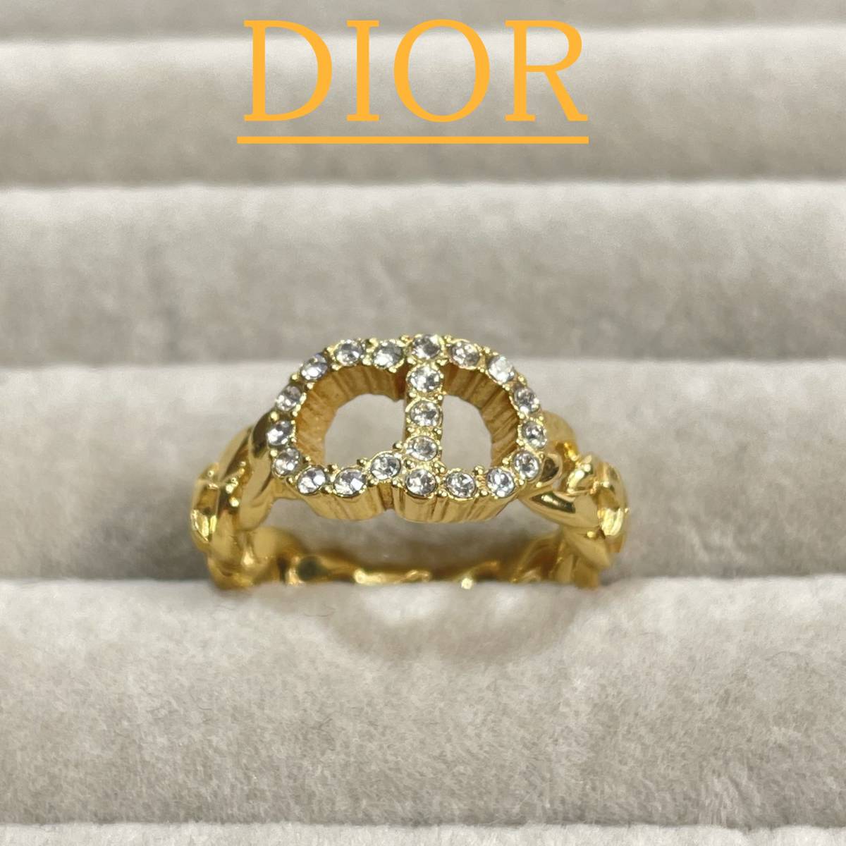 極美品✨ Dior ネックレス CD ロゴ ラインストーン 希少 刻印-